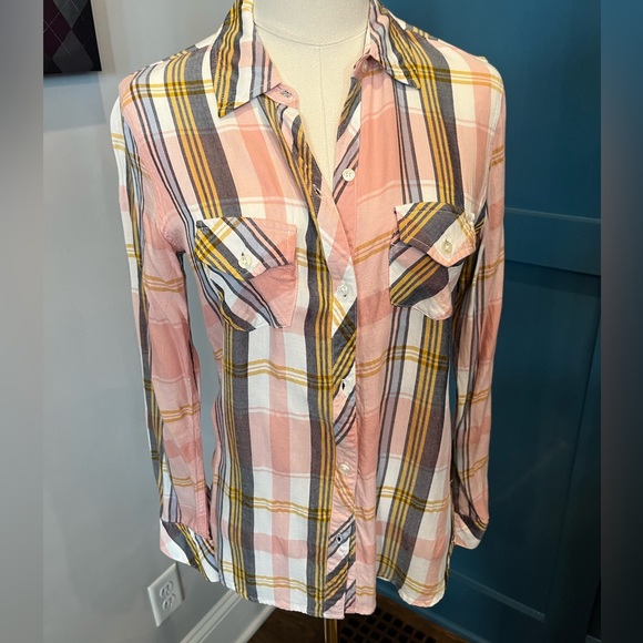 Flannel like blouse. Lighter than normal flannel. Worn twice. - Picture 1 of 2